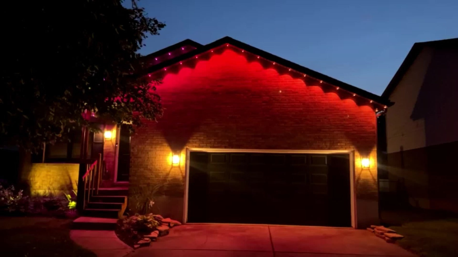Permanent Outdoor Lights RGB LED Eave Lights with App & Remote Control, IP67 Waterproof, Music Sync, Timer, Triangular Lens Effect, for Christmas Halloween Holiday Everyday Accent Lighting ¨C 15ft to 500ft