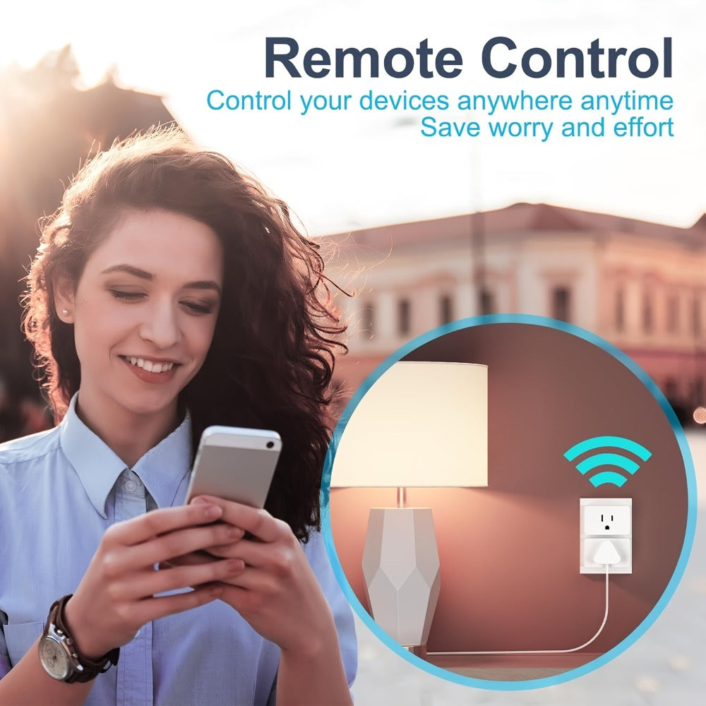 Smart Plug WiFi 15A with Timer Group Control App Remote Works with Alexa Google Home SmartThings Home Assistant Compatible Space-Saving Design 2 Pack 5 Pack