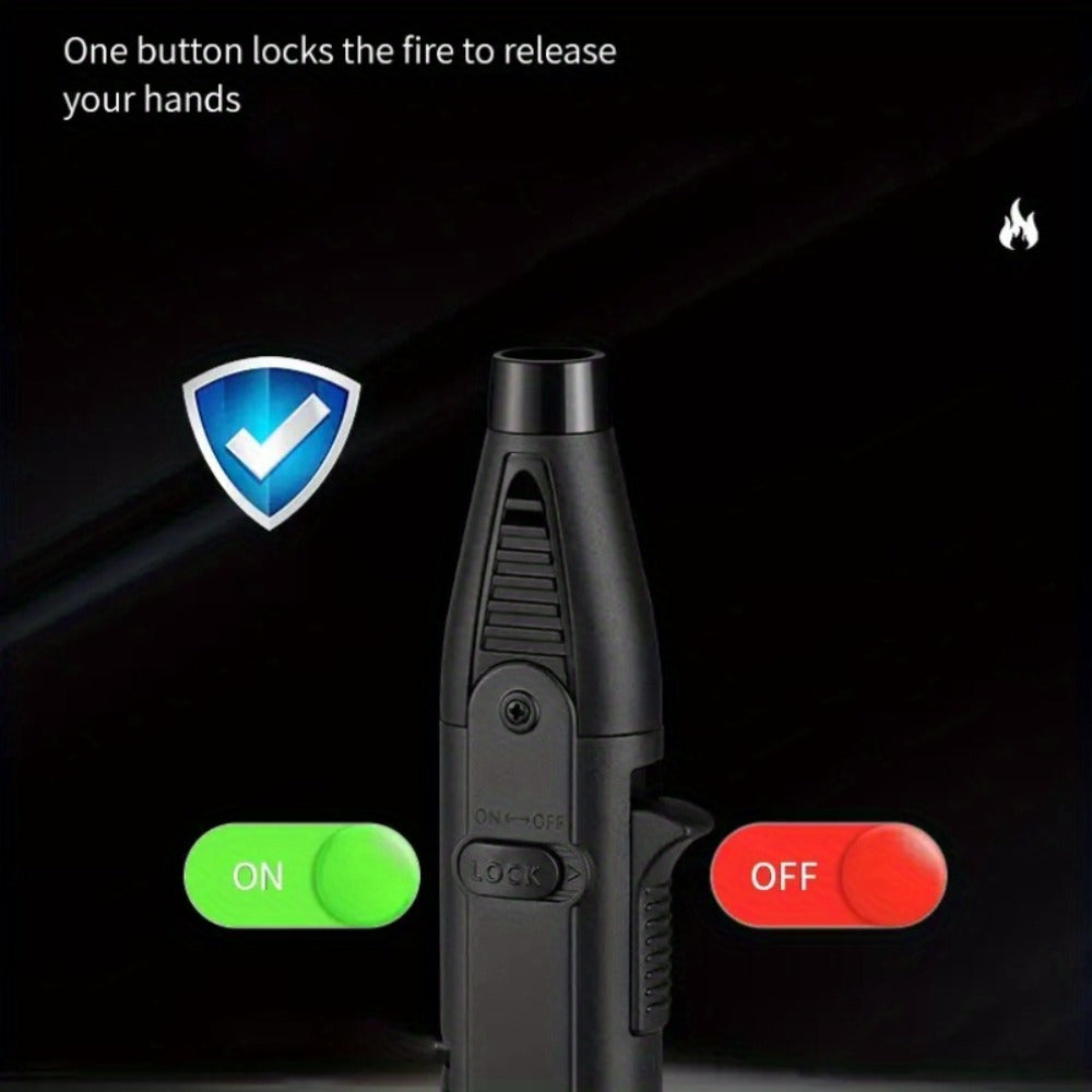 1300¡ãF Torch Lighter 5pcs Blue Flame Windproof Refillable with Safety Lock - Jet Flame for Candles, Grill, BBQ & Camping | Gift Box Available | Butane Not Included