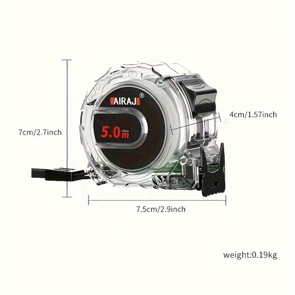 Steel Tape Measure Heavy Duty Fluorescent Anti-Drop Durable Measuring Tape 5M 7M 10M with Wide Blade for Home Construction Woodworking DIY