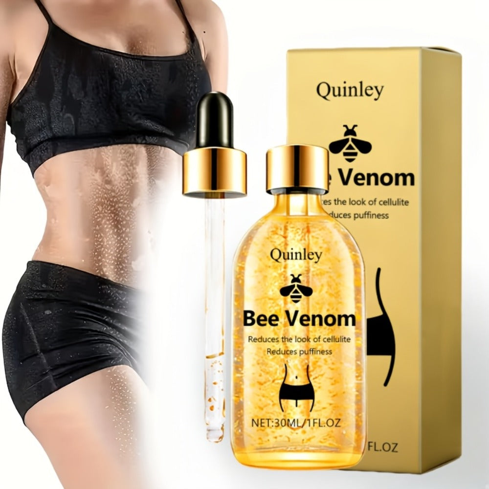 Bee Venom Body Firming Oil 30ml Tightening Massage Oil with Honey Rosemary Extract for Waist Arms Legs Belly Moisturizing Nourishing Hypoallergenic Body Contouring Hot Oil
