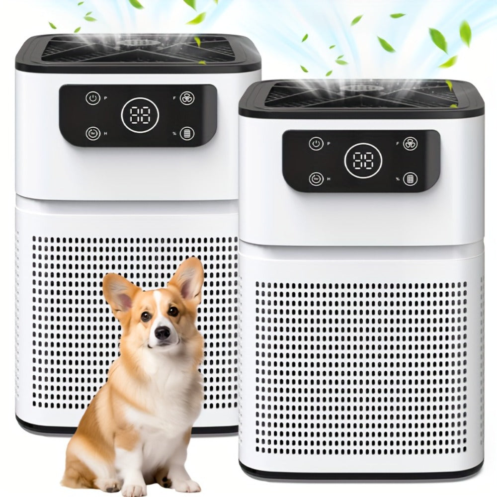 HEPA Air Purifier with Aromatherapy Function for Pets Dust Odor Smoke, Quiet Sleep Mode Air Cleaner for Bedroom Office Living Room, Small Portable Room Air Purifier with Essential Oil Diffuser