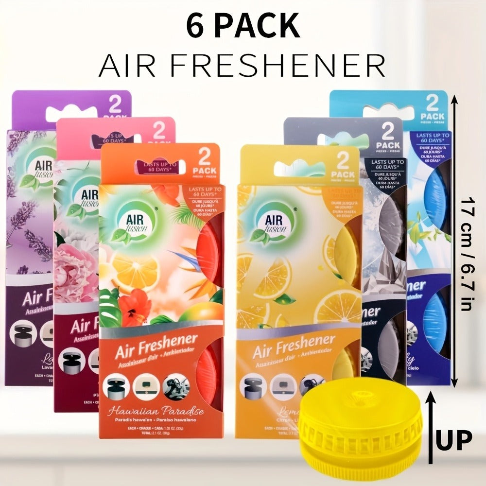 Air Freshener Spray 6 Pack Odor Eliminator for Bathroom Kitchen Car Cat Litter Box Garbage Can Small Spaces Lasts 30 Days Each