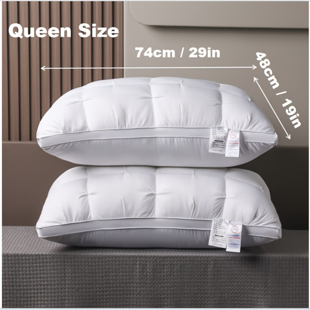 Hotel Quality Bed Pillows Ultra Soft Polyester Fill for Side Back Stomach Sleepers Machine Washable Luxury Sleep Pillow Set