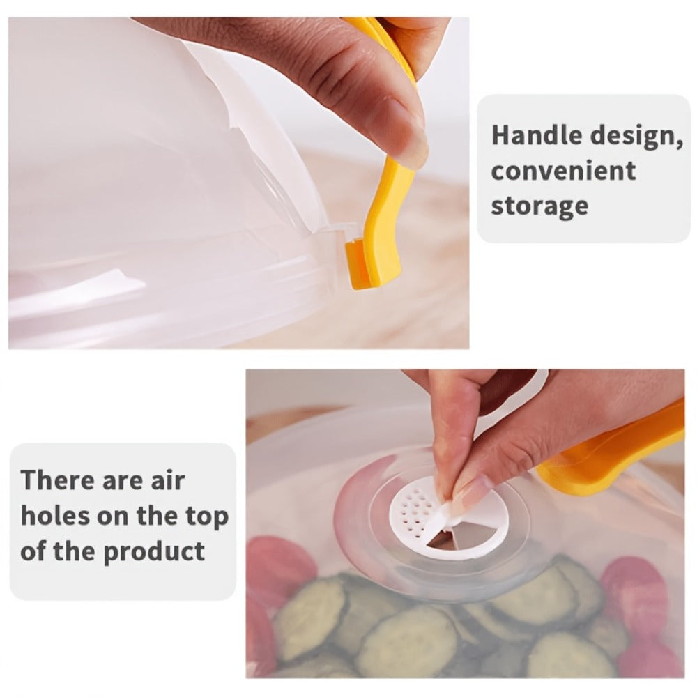 Microwave Food Cover Splash Guard 2 Pack with Steam Vent and Handle BPA-Free Plastic Splatter Guard Lid for Microwave Oven Kitchen Cooking Easy to Clean Reusable