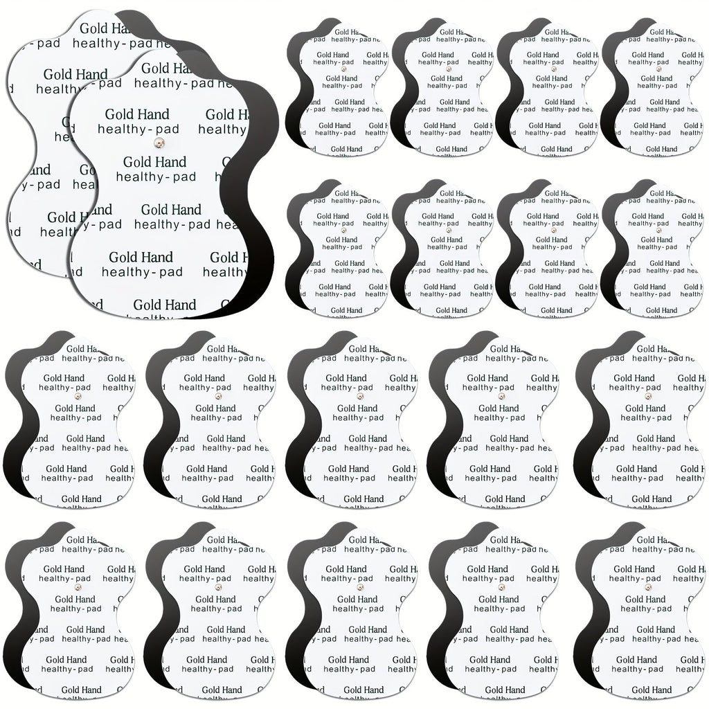 TENS EMS Electrode Pads 35mm Snap Reusable Replacement Pads Highly Conductive Latex Free Non-Irritating Gel for TENS EMS Muscle Stimulator Units 10 20 40 80 Pcs Options