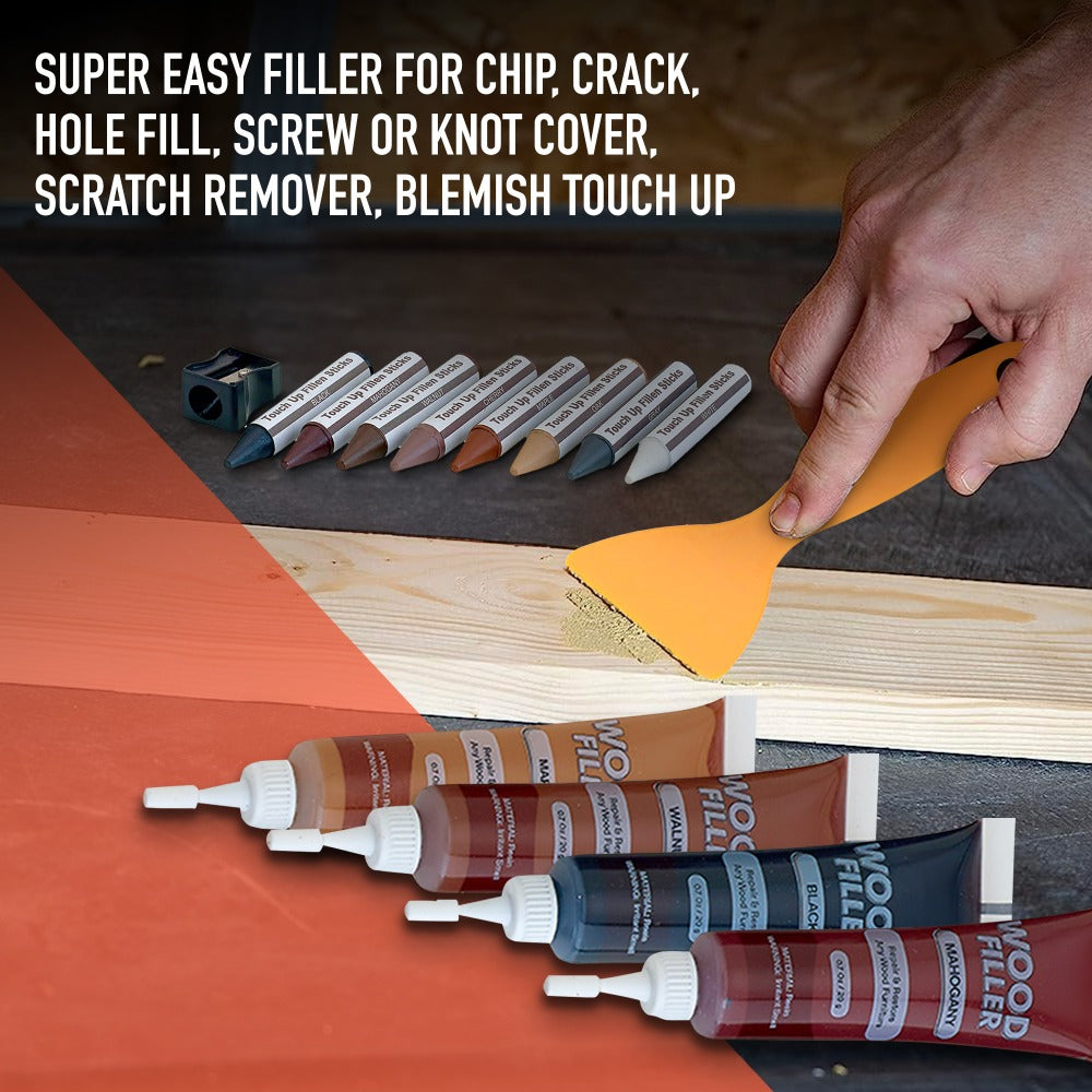 Wood Scratch Repair Kit Furniture Touch Up Markers Scratch Stain Repair Pens for Wood Furniture Tables Desks Floors Bedposts Cabinets Dark Light Mixed Colors 13 PC or 34 PC Carpenter Essential
