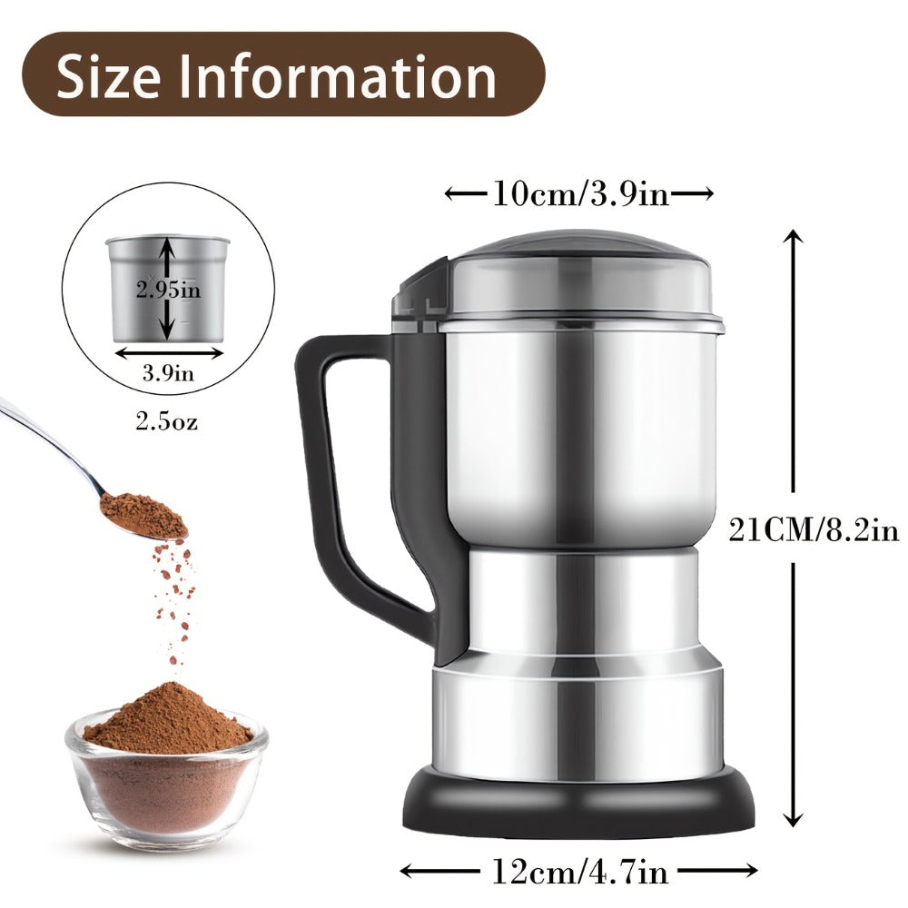 Electric Coffee Grinder 300W High Power Spice Grinder for Coffee Beans Spices Seeds and Grains Multifunctional One-Touch Grinding Machine for Home Kitchen