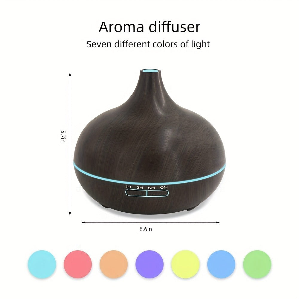 Essential Oil Diffuser 2 Pack 18.6oz Soundwave Technology Cool Mist Humidifier with Remote Control 7-Color LED Ultra Quiet Aromatherapy Gift Set with 12 Essential Oils