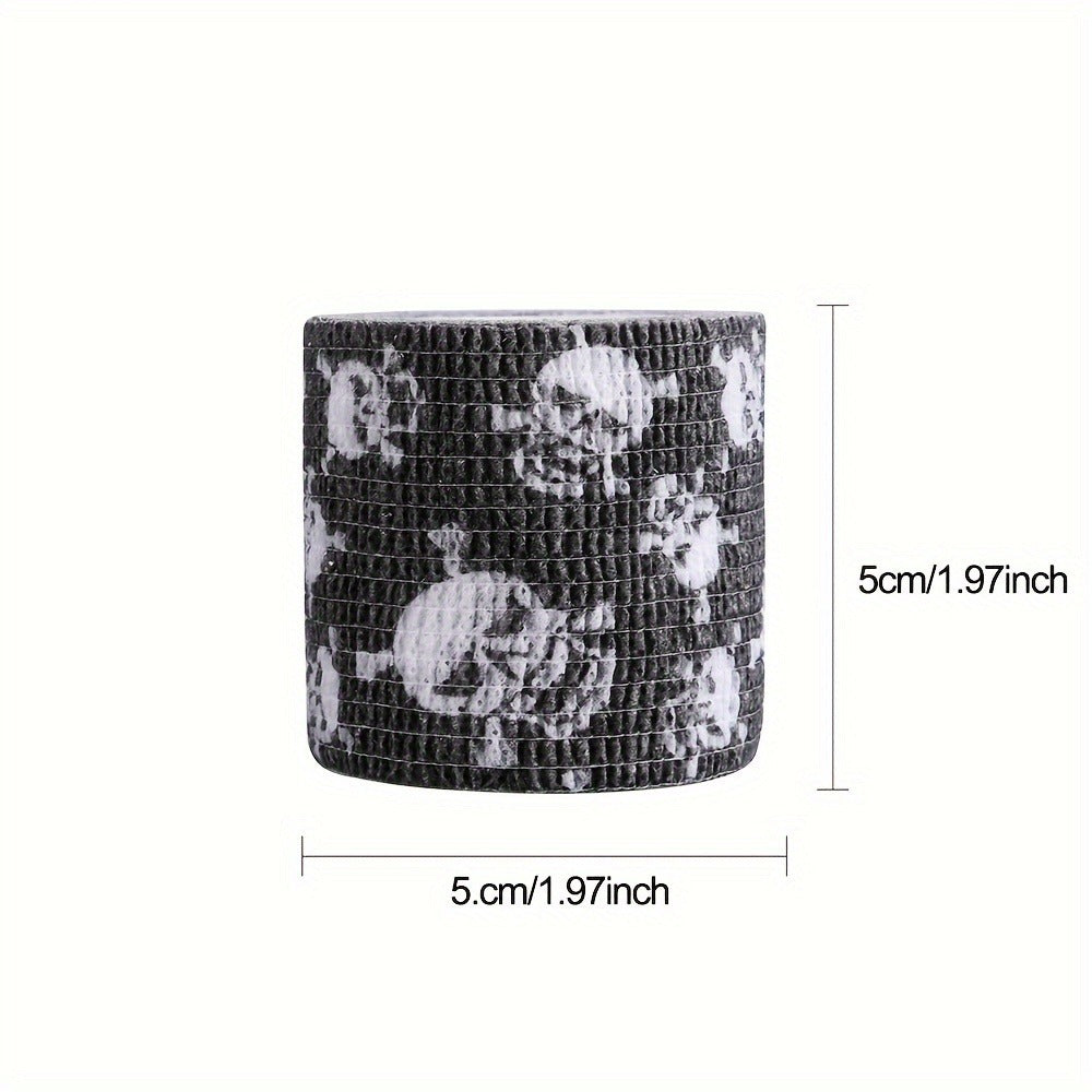 Tattoo Kit 9pcs Skull & Camouflage Temporary Tattoo Stencil Set ¨C Body Art Accessories for Adults & Kids, No Batteries Needed