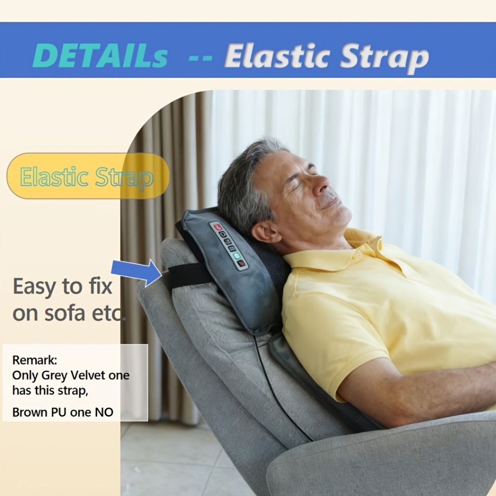 Full Body Shiatsu Massage Mattress ¨C 10-Zone Vibration with Neck Kneading & Hot Compress, 12V Safety Voltage Massage Mat for Back Neck & Waist Relief, Home Relaxation Gift for Men Women