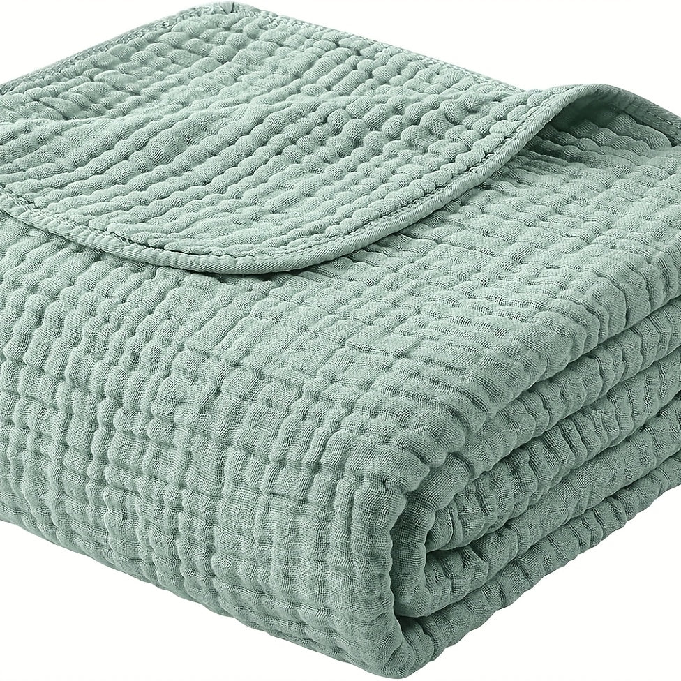 Morandi Cotton Muslin Blanket 6-Layer ¨C Soft Gauze Throw for Couch & Bed, Lightweight Breathable All Season, Machine Washable, 6 Colors