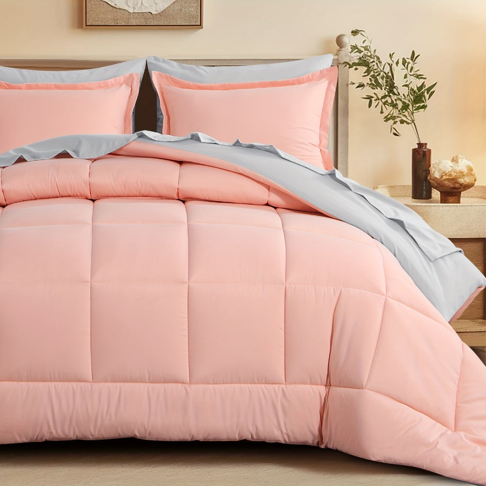 7 Piece Comforter Set Luxury Soft Fluffy Bedding All Season Bed in a Bag with Comforter Fitted Sheet Flat Sheet Pillowcases Hypoallergenic Breathable Easy Care Queen King Twin XL Full