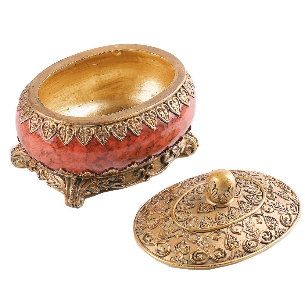 Jewelry Organizer Box with Lid - Necklace Earring Bracelet Ring Storage Case, Elegant Home Decor Gift