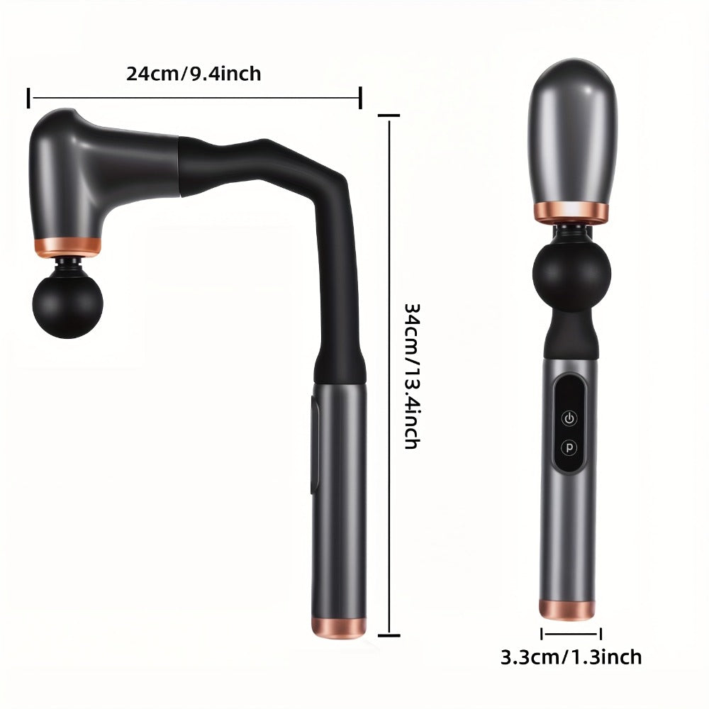 Massage Gun Deep Tissue Percussion Massager for Athletes - 6 Speed Levels, 3 Modes, 4 Interchangeable Heads, Ultra-Quiet 40dB Motor, Handheld Muscle Relaxer for Neck Back Shoulder & Leg Pain Relief