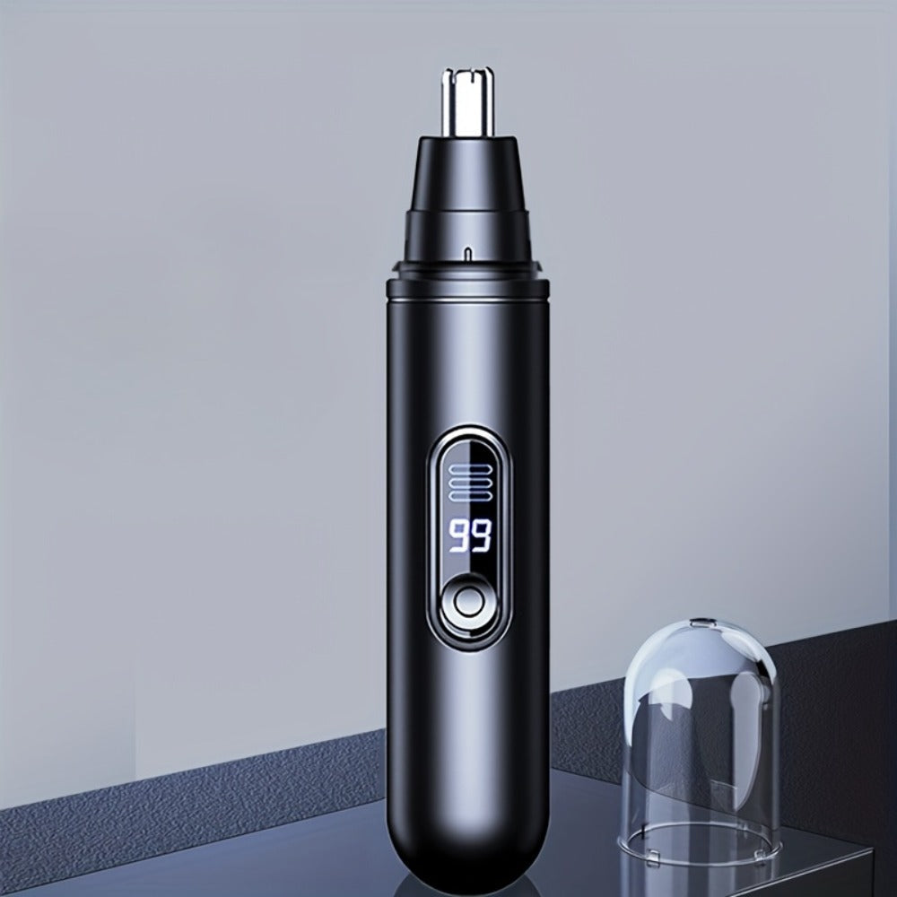 Electric Nose Trimmer with LED Display ¨C USB Rechargeable Painless Facial Hair Removal Device for Men & Women, Nose Ear & Eyebrow Trimmer, Upgraded Grooming Tool, Ideal Gift