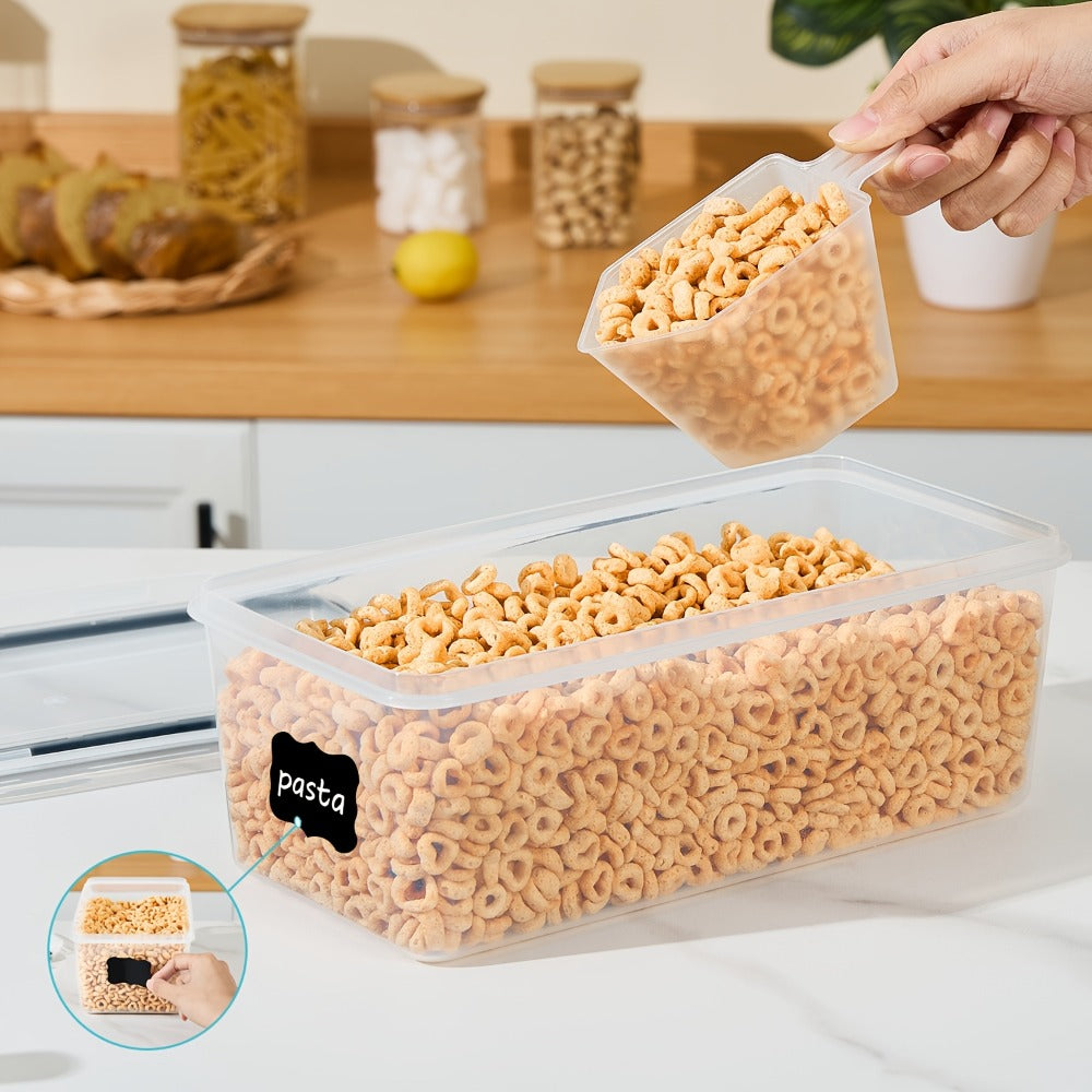 Pantry Storage Containers 4-Pack Airtight with Lids 108oz BPA-Free Plastic Spaghetti Pasta Organizer Gull-Wing Lock Kitchen Pantry Organization Fridge Freezer Safe