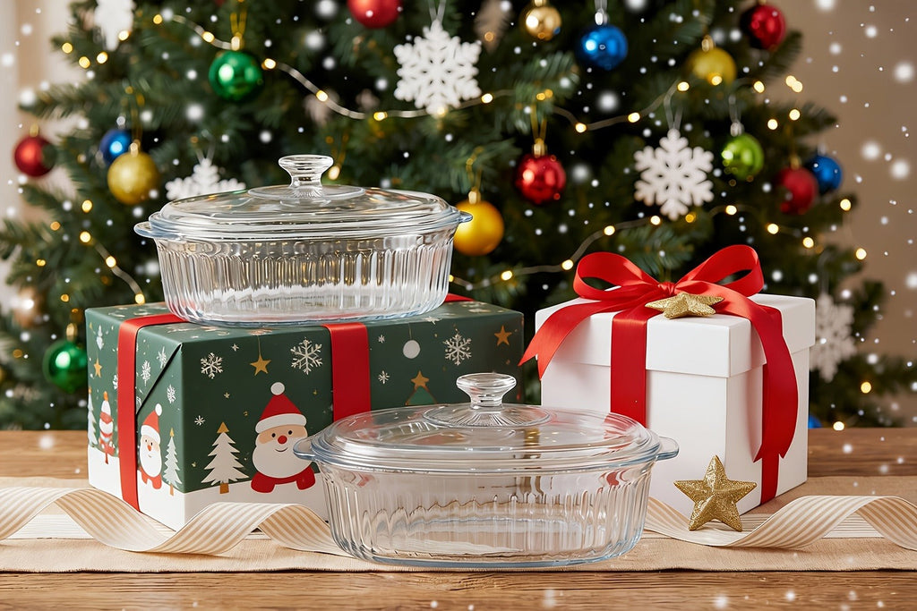 Borosilicate Glass Baking Dish with Lid 96oz ¨C Oval Casserole Pan Microwave Oven Fridge Safe | Multi-Use for Baking, Meal Prep, Grilled Fish, Salad & Food Serving | Kitchen Bakeware with Cover