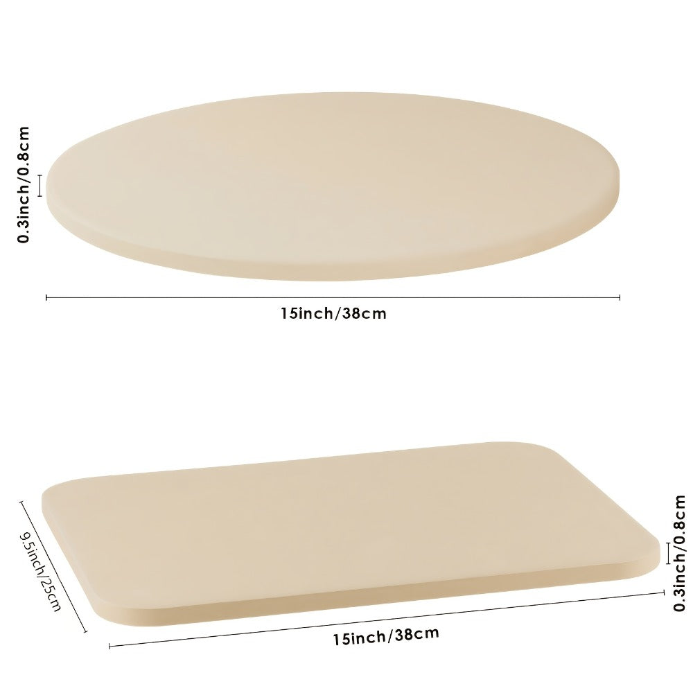 Pizza Stone for Oven and Grill Heavy Duty Cordierite Baking Stone Thermal Shock Resistant for Pizza Bread Rectangular 15x11.8 Inch Round 15 Inch