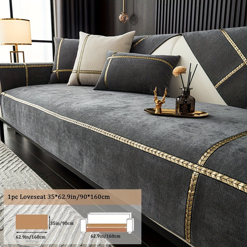 Chenille Sofa Cover Pet-Friendly Slipcover All Season Furniture Protector for Living Room Bedroom Office Couch Cover Multiple Sizes Colors