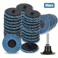 Quick Change Sanding Discs 40-Pack 2 Inch with 1/4 Shank Holder ¨C Zirconia Alumina Grinding Discs for Metal Wood Plastic Rust Paint Removal Deburring Polishing Compatible with Die Grinder Rotary Tool