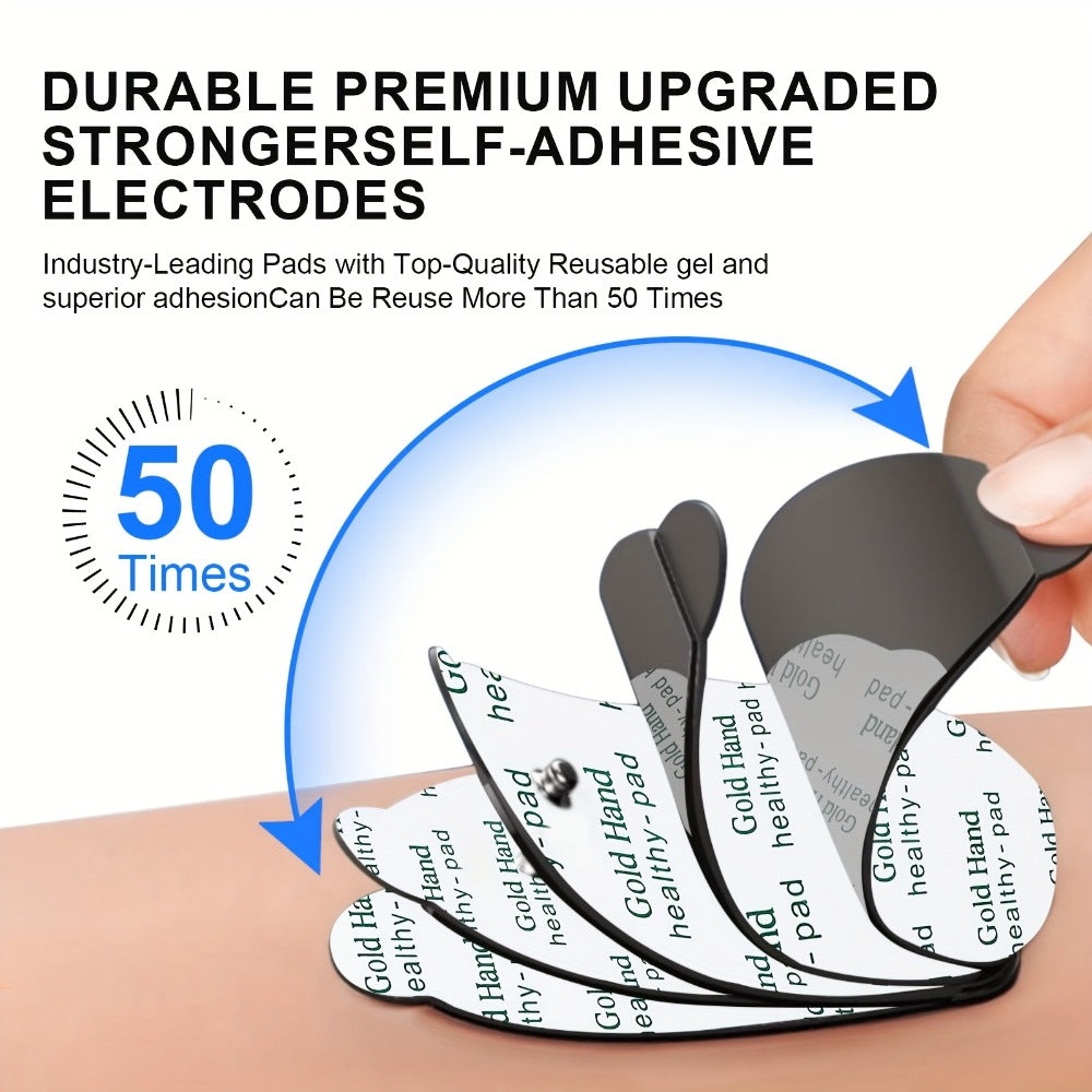 TENS EMS Electrode Pads 35mm Snap Reusable Replacement Pads Highly Conductive Latex Free Non-Irritating Gel for TENS EMS Muscle Stimulator Units 10 20 40 80 Pcs Options