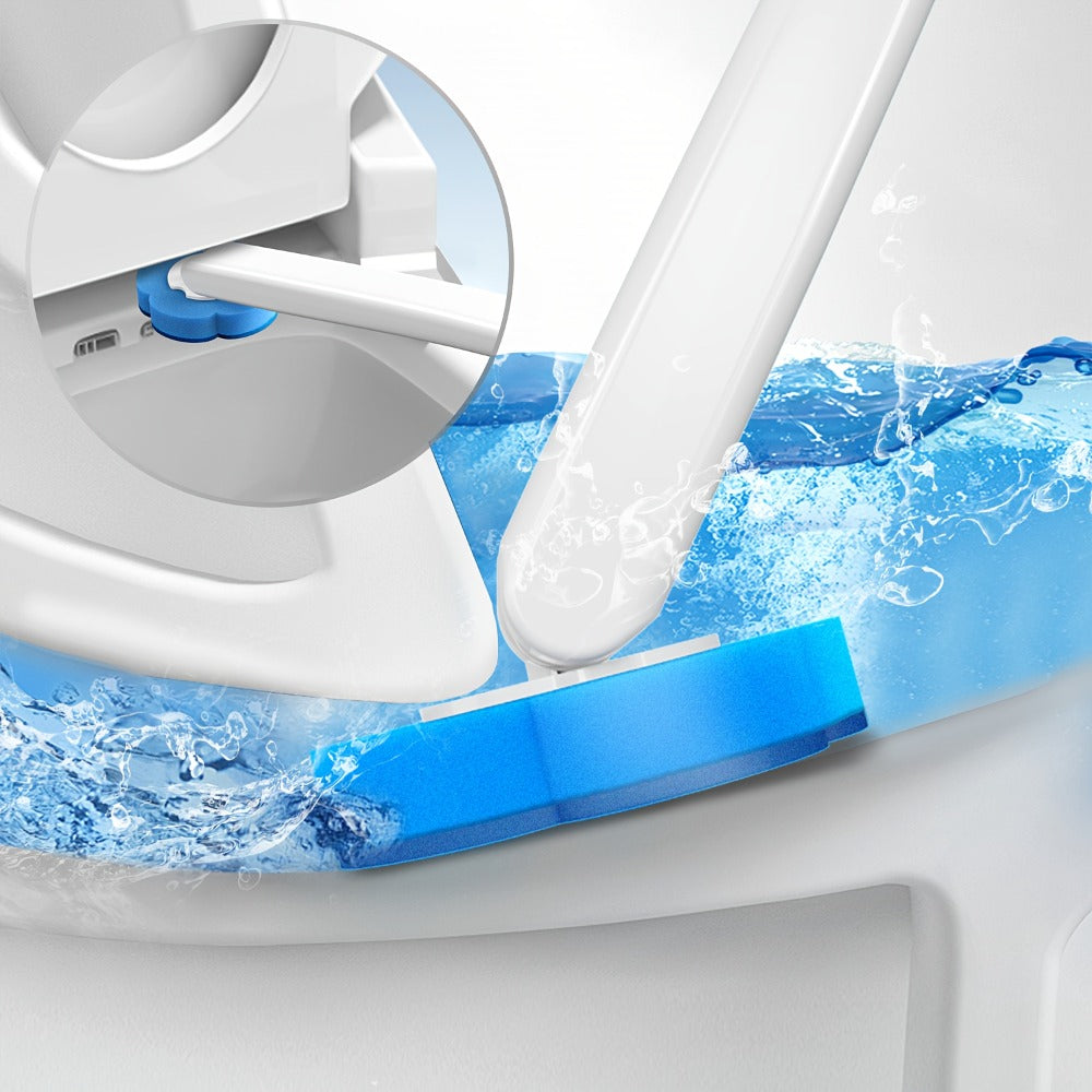 Disposable Toilet Brush Cleaning System with Bracket & Replaceable Heads - Deep Clean Toilet Bathroom Cleaning Kit, No-Touch Hygienic Brush with Refill Packs 17/24/30/35/53 Refills for Home & Bathroom