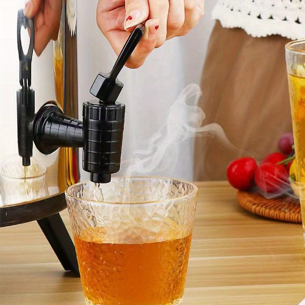 Stainless Steel Beverage Dispenser with Spigot Insulated Drink Bucket for Hot Cold Coffee Tea Juice Water Party Catering Drink Container 6L