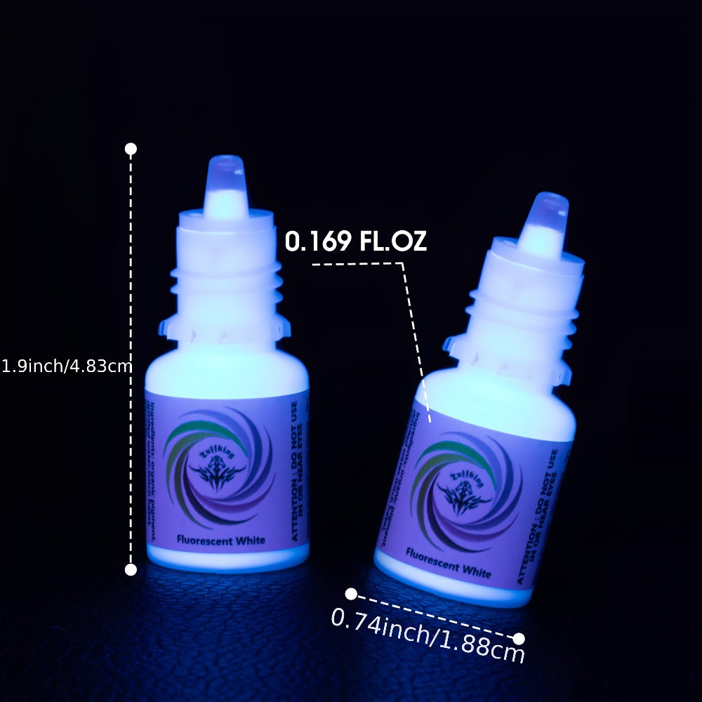 UV Fluorescent Tattoo Ink Set 8 Colors ¨C Professional Long-Lasting Blacklight Tattoo Pigment for Body Art, Permanent Makeup & DIY Tattoo ¨C Vibrant Neon Violet Glow Ink