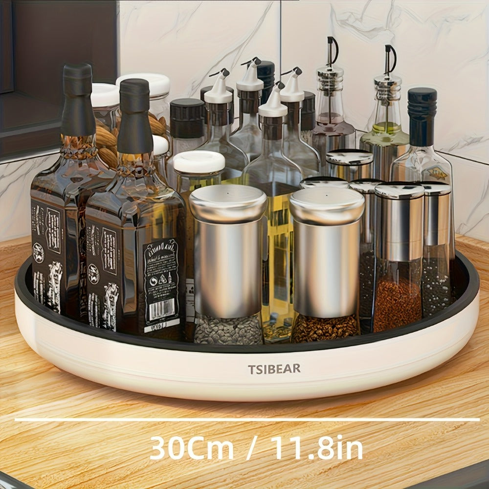 360¡ã Rotating Kitchen Organizer ¨C Multi-Functional Countertop Spice Rack & Cabinet Storage Rack for Cooking Oils, Spice Jars & Pantry Essentials, Space-Saving Turntable Lazy Susan