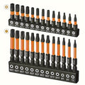 Impact Torx Bit Set 26pcs T7-T40 S2 Steel CNC Machined Tips Security Tamper-Proof Torx Bits 1¡± & 2¡± Lengths for Impact Drivers Drills Power Tools Automotive Repair DIY Projects