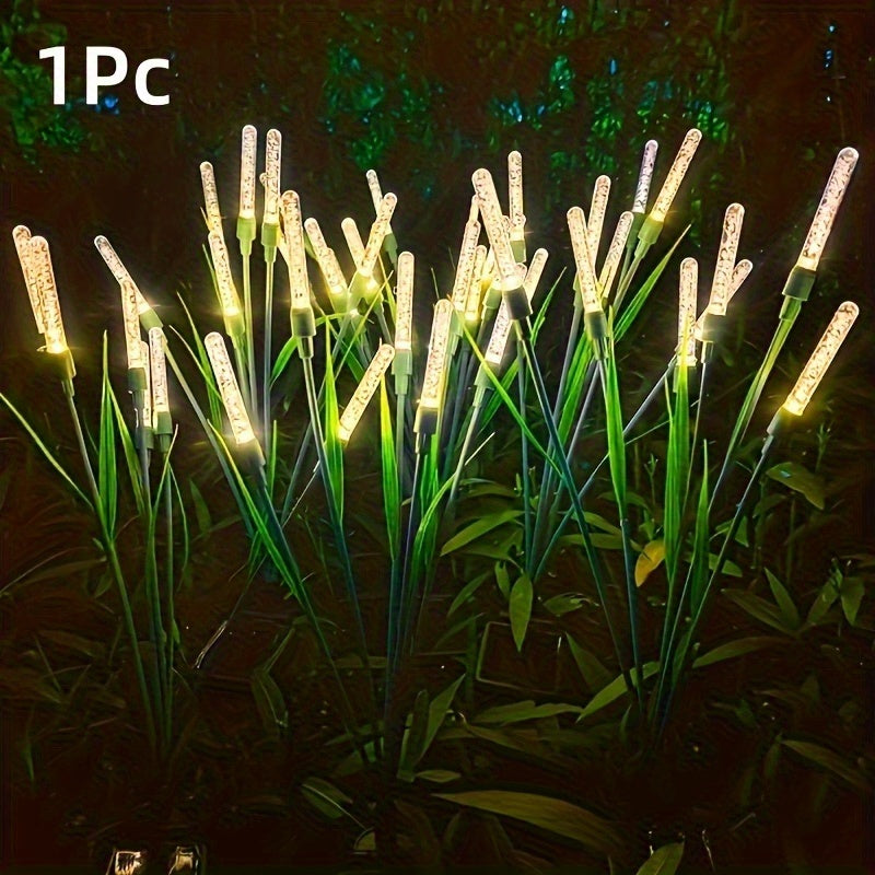 Solar Reed Lights Outdoor Garden Stake Lights LED IP54 Waterproof Rechargeable Lithium Battery Pond Terrace Patio Decor Warm White Colorful 1pc 2pcs