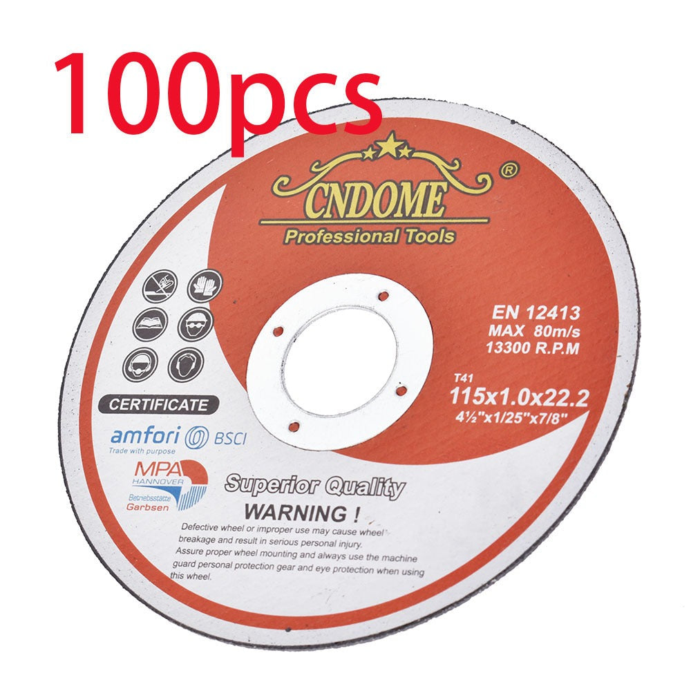 Cut-Off Wheels 100-Pack 4-1/2 Inch Aluminum Oxide Cutting Discs - 0.040¡± Thin Kerf, 7/8¡± Arbor, 13300 RPM for Angle Grinder, Metal, Stainless Steel & Steel Cutting, A60TBF Grade Bulk Set
