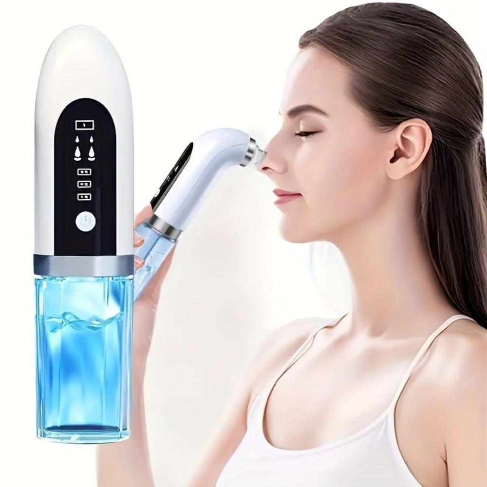 Pore Vacuum Blackhead Remover ¨C 6 Interchangeable Heads & 3 Suction Levels, USB Rechargeable Electric Pore Cleaner, Visible Deep Cleansing Facial Extractor for Men & Women, All Skin Types