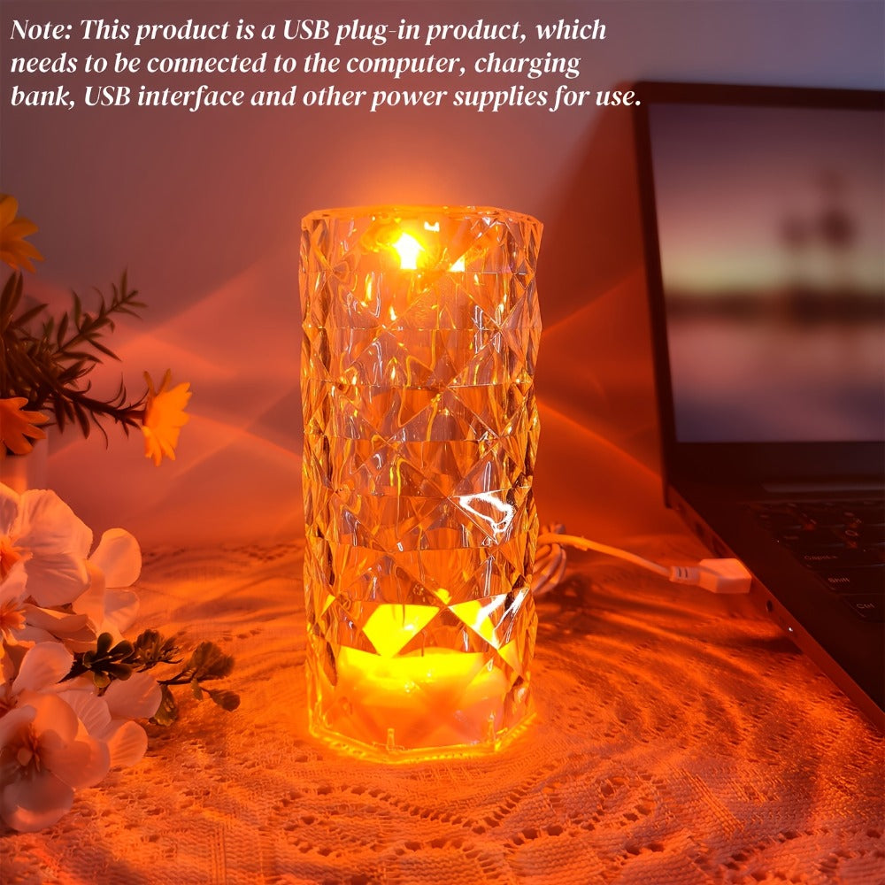 Rose LED Table Lamp 16 Color Changing, Touch Control & Remote, USB Powered Romantic Night Light for Bedroom, Valentine's Day Gift Mood Lamp