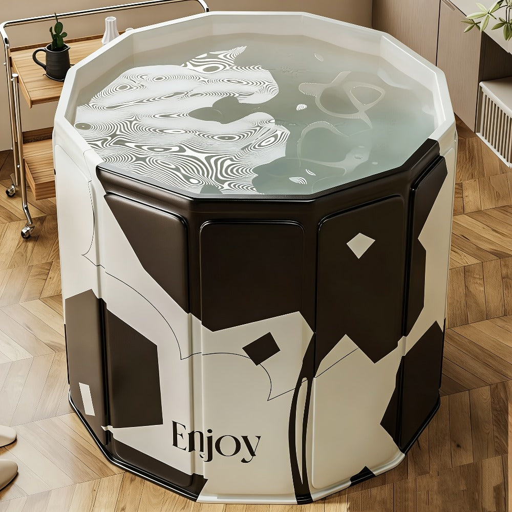 Foldable Soaking Tub for Adults ¨C Portable Full Body Bath Barrel with Non-Slip Base, Collapsible Hot & Cold Soak Tub for Home Travel Small Spaces, Space-Saving Bathroom Accessory