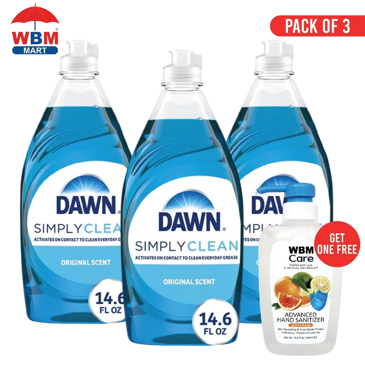 Dawn Ultra Dish Soap Liquid Dishwashing Detergent 14.6oz ¨C Original Scent, Concentrated Grease-Cutting Formula, Gentle on Hands, Ideal for Plates, Pots, Pans & Glassware ¨C Single, Value Pack & 3-Pack