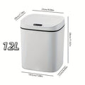 Motion-Activated Touchless Trash Can with Lid ¨C Smart Sensor Waste Bin for Kitchen, Bathroom, Office & Home, Minimalist Rectangular Design, Battery Powered, 3-4 Gallon