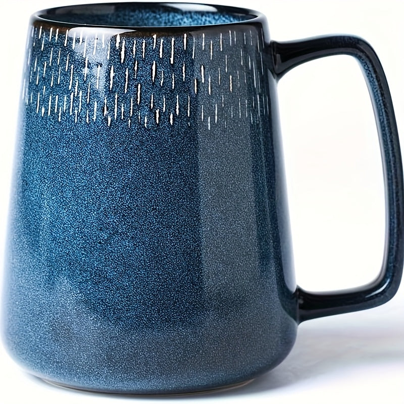Large Ceramic Coffee Mug 24oz with Big Handle ¨C Microwave & Dishwasher Safe Extra Large Tea Cup | Colorful Conical Mug for Office Home Travel Gift in Green Pink Violet Blue