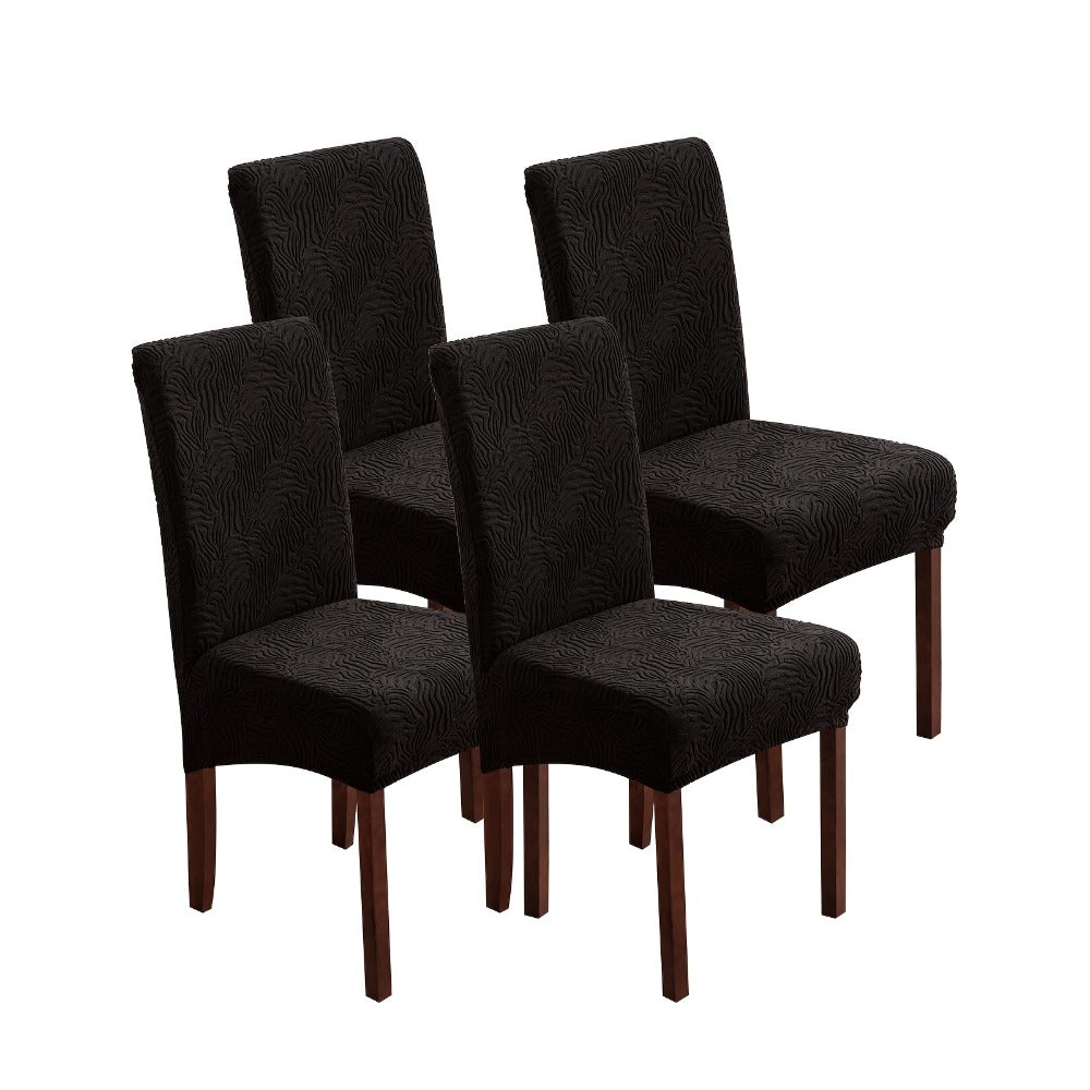 Dining Chair Covers Stretch Jacquard Slipcovers Removable Washable Chair Protector for Kitchen Hotel Restaurant Set of 4 or 6