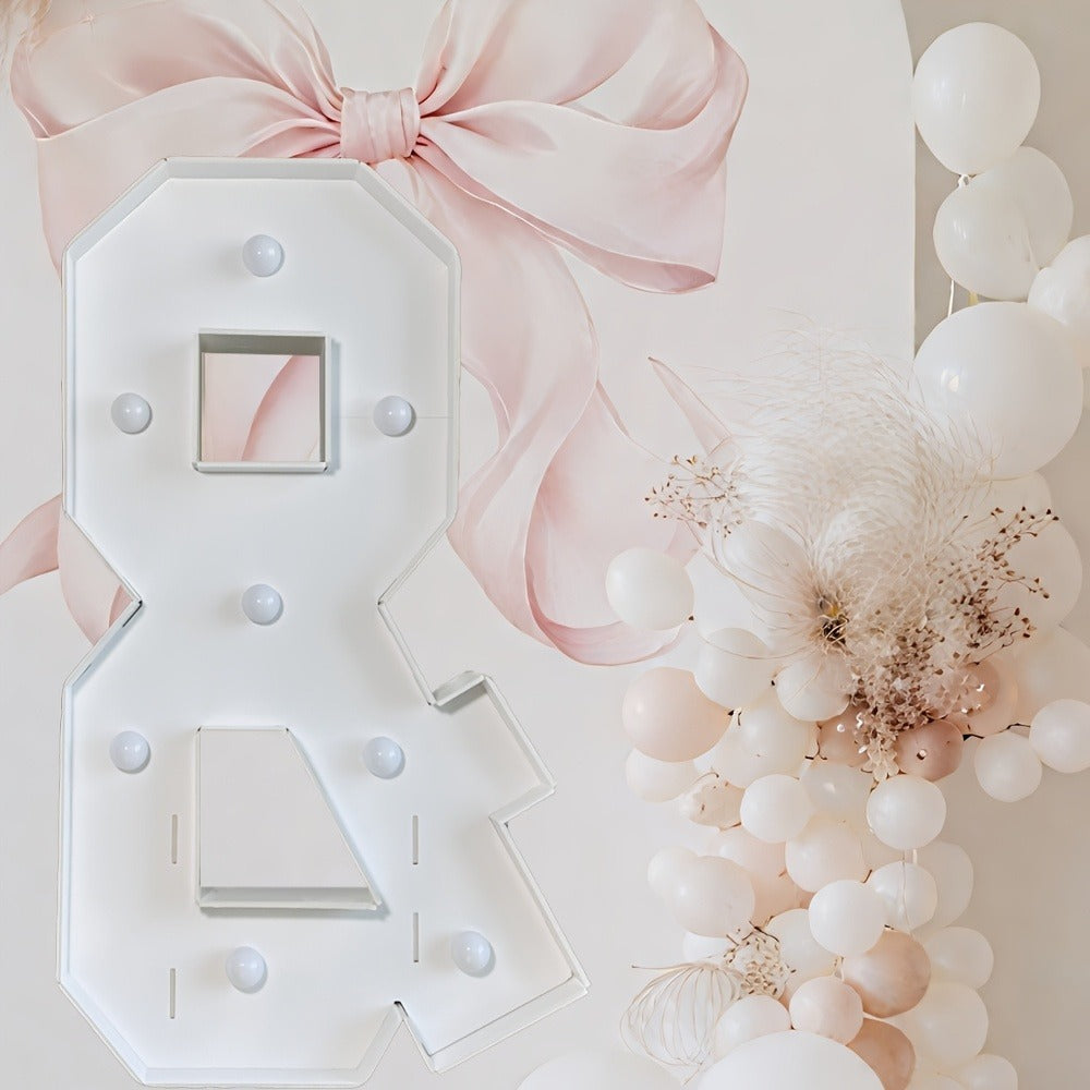 Marquee Letter Lights 3ft LED Light Up Letters for Weddings, Proposals & Celebrations - Cool White Lighted KT Board DIY Display Frame