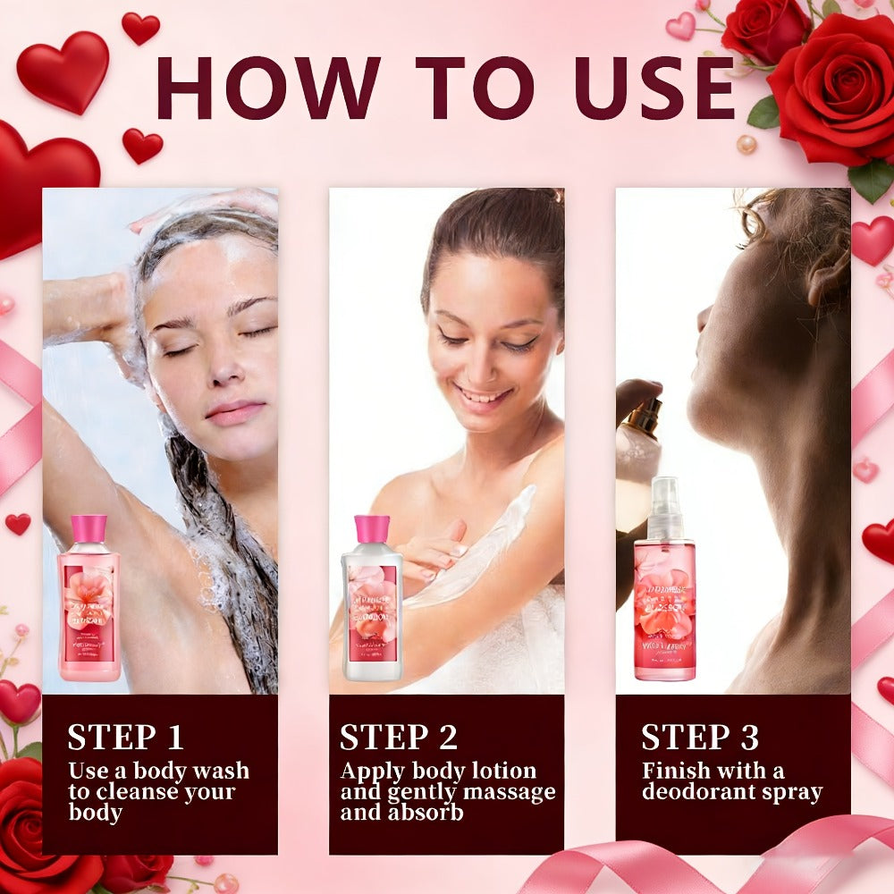 Vanilla Bath & Body Care Gift Set for Women ¨C Shower Gel 3oz + Body Lotion 3oz + Body Mist 3oz | Moisturizing, Refreshing & Deodorizing Spa Gift for Mom, Wife, Sister or Girlfriend