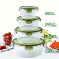 Refrigerator Food Storage Containers Airtight Stackable - Large Capacity Plastic Fridge Organizer Boxes for Fruit, Vegetable, Meat, Eggs & Dumplings, Fresh-Keeping Flip Lid, Easy to Clean, Set of 3/4