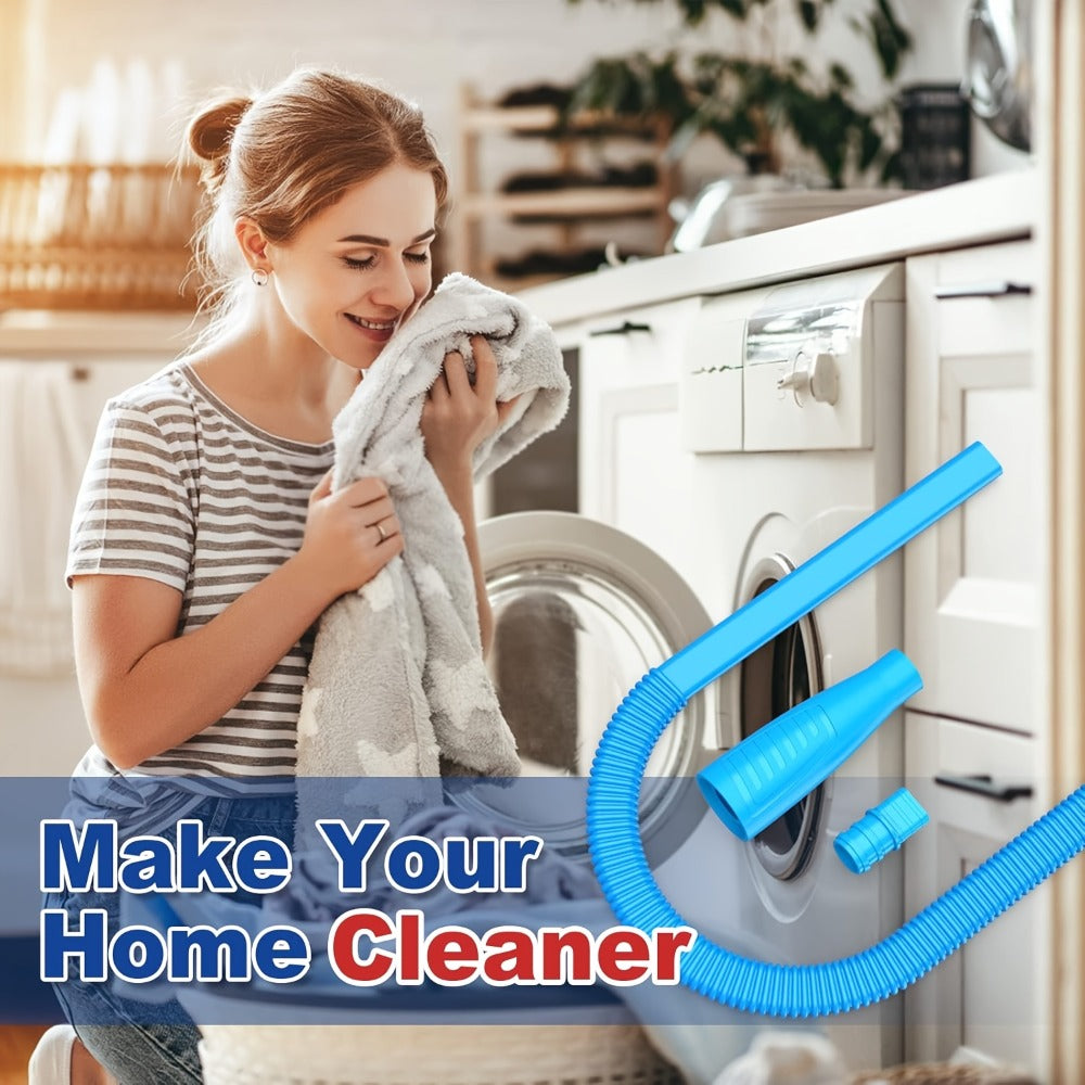 Dryer Vent Cleaner Kit 2pcs Flexible Lint Brush Vacuum Hose Attachment Power Lint Remover for Dryer Vent Refrigerator Coil Cleaning Home Appliance Maintenance