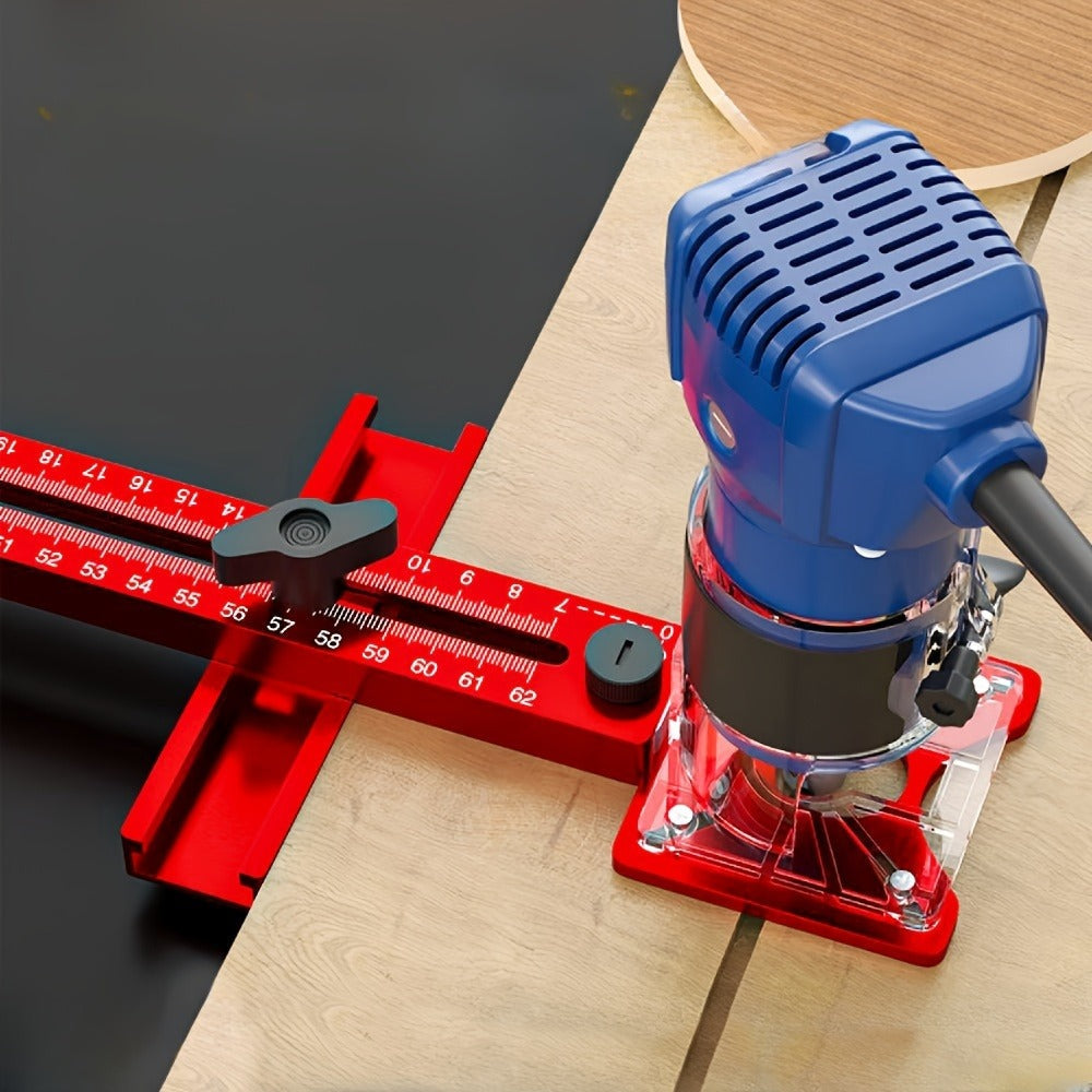 Circle Cutting Jig 3-in-1 Woodworking Router Fixture Expandable 3.54 to 24 Inch Diameter Adjustable Slotting Positioning Tool for Precision Circular Hole Milling DIY Professional