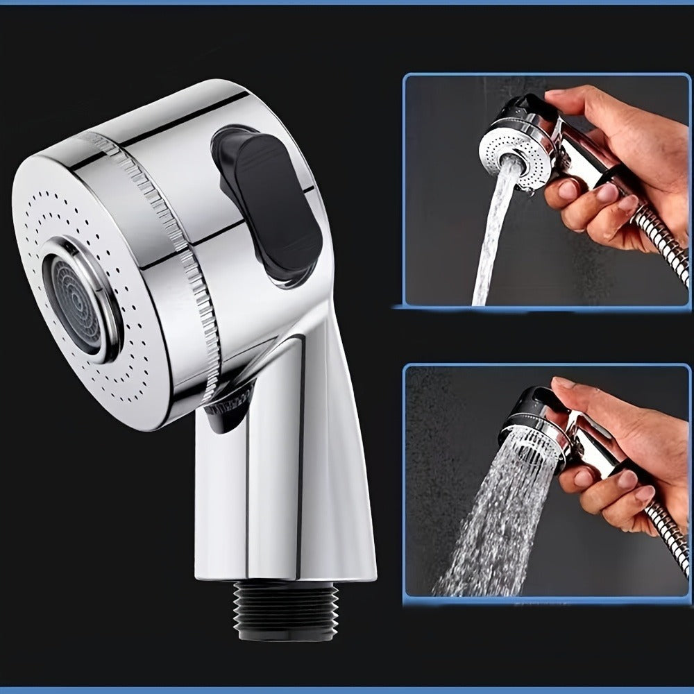 Handheld Shower Head Kit with Hose Bracket Diverter Faucet Adapter High Pressure Portable Shampoo Spray Set for Bathroom Sink Hair Washing Travel