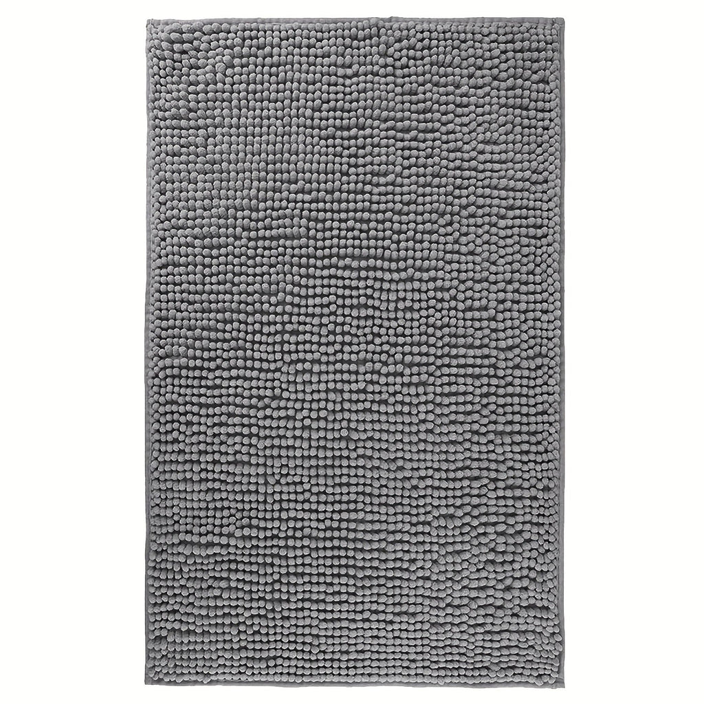 Chenille Bath Rug Extra Thick Soft Absorbent Non-Slip Bathroom Mat Machine Washable, Multiple Sizes & Colors