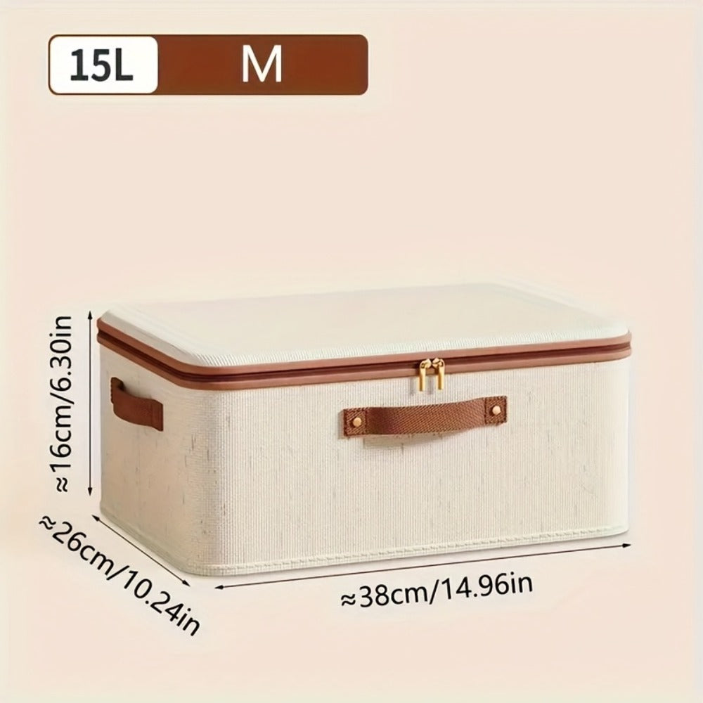 Foldable Storage Bins with Lids 2 Pack - Large Capacity Collapsible Storage Boxes Organizer for Clothes, Blankets, Books, Toys, Under Bed Storage, Closet Shelf