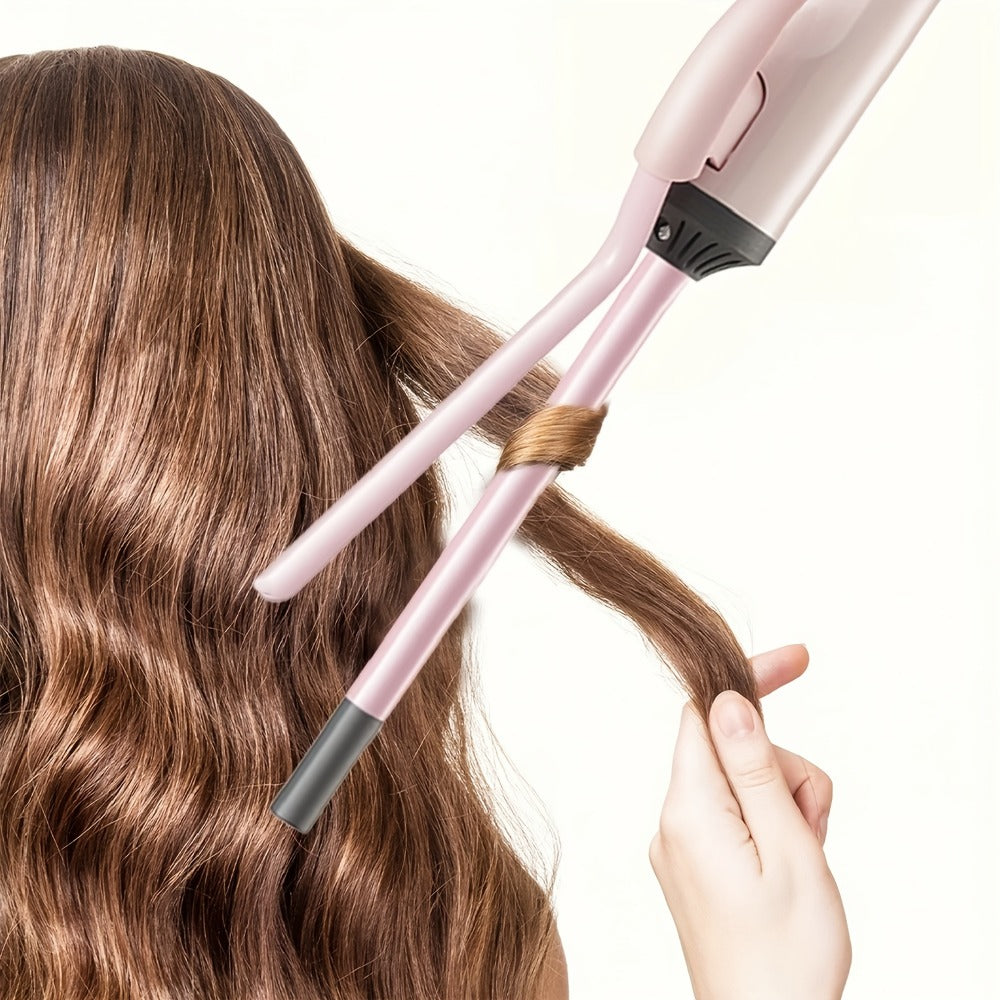 9mm Mini Curling Iron Rapid Heating for Ultra-Fine Curls Teddy Curls Water Waves & Bangs, Travel Curling Wand for Men & Women, Compact Small Barrel Hair Curler for Tight Curls Airy Bangs Holiday Gift