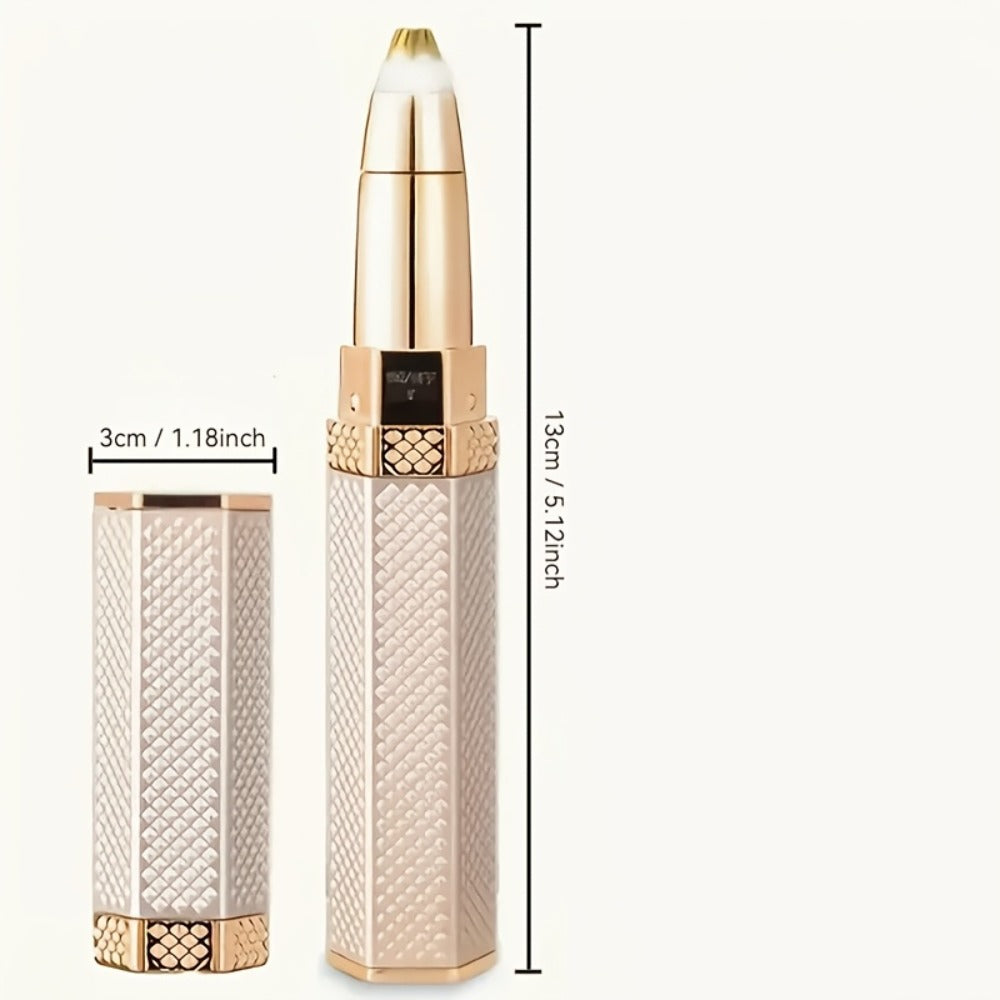Women's Electric Shaver 2-in-1 Hair Removal Device - USB Rechargeable Wet Dry Body Shaver for Eyebrows Bikini Nose Face, Portable Travel-Ready Rose Gold Ladies Razor Gift